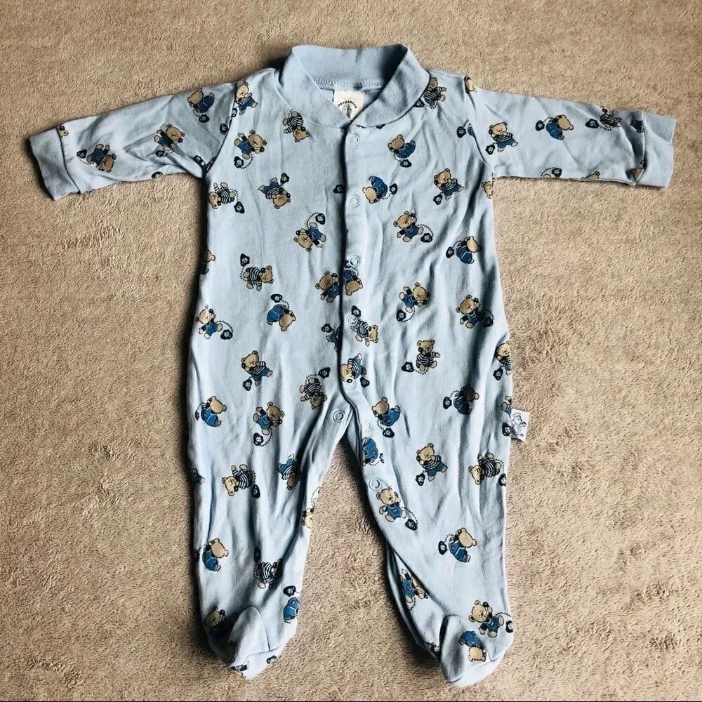 Baby Garden Footed Snap Up Onesie Pajamas